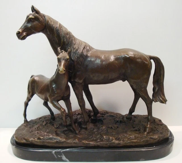 Estatua Caballo Potro Fauna Art Deco Estilo Art Nouveau Estilo Bronce sólido Fir