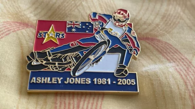 Ashley Jones--1981--2005--King's Lynn Stars--Speedway Badge--Gold Metal