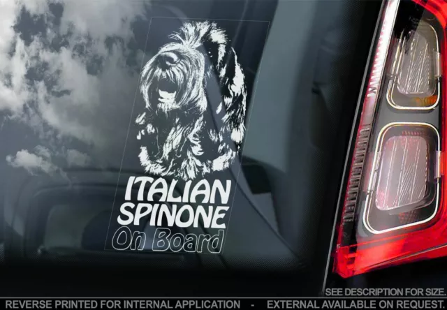ITALIAN SPINONE Car Sticker, Italiano Window Decal Bumper Sign Dog Pet Gift -V01