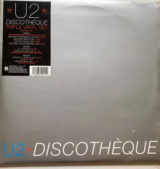 U2  DISCOTHEQUE TRIPLE 12" single SET with POSTER   UNPLAYED RARE 1997