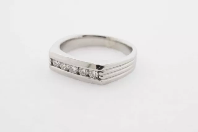 Estate Sale 14k White Gold Diamond Ring Size 11.75 - Vintage Gemstone Jewelry