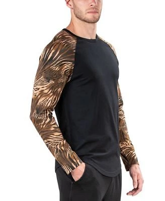 Natori Mens Kaede Camo Colorblocked Tiger Espresso M CHARCOAL Size MEDIUM S/S