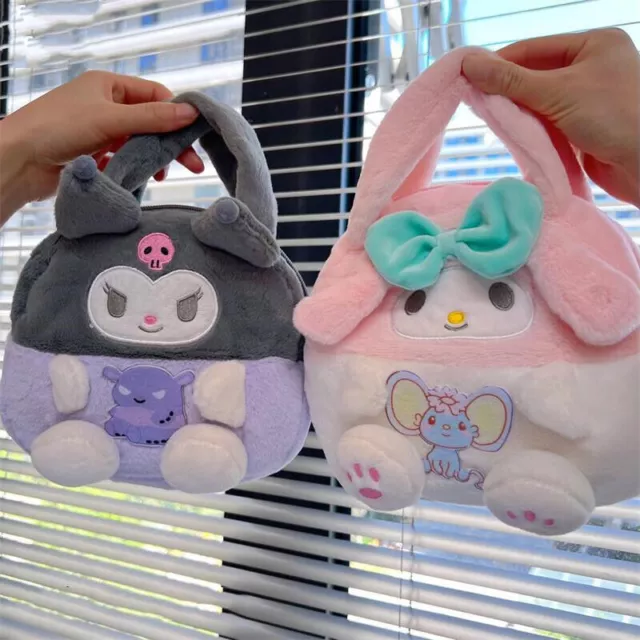 Sanrio Cute Kuromi Melody Cinnamoroll Plush Doll Handbag Collection