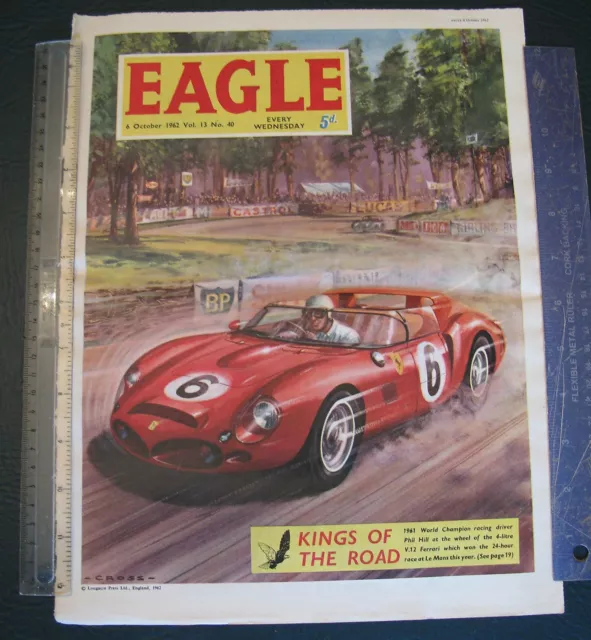 1962  EAGLE comic ferrari  jim clarke Phil  hill original autocourse f1 Le mans