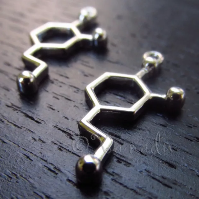 Dopamine Molecule Charms - Wholesale Chemistry Pendants C5573 - 5, 10 Or 20PCs