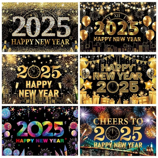 NEW YEAR THEME 2025 New Year Decorations Photography Props 17.39
