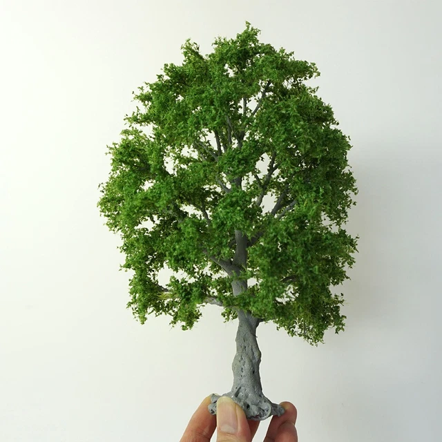 Alberi da giardino per modellismo verde chiaro 6 pz. H.cm. 6,5 HO - 1