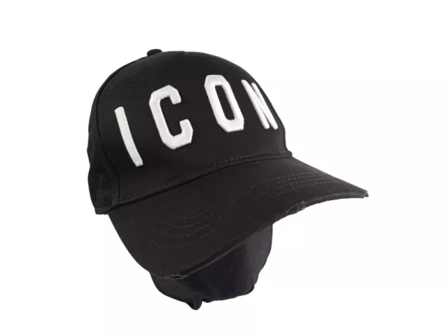 DSQUARED2 Men's Black Icon Embroidered Baseball Cap One Size RRP125 NEW