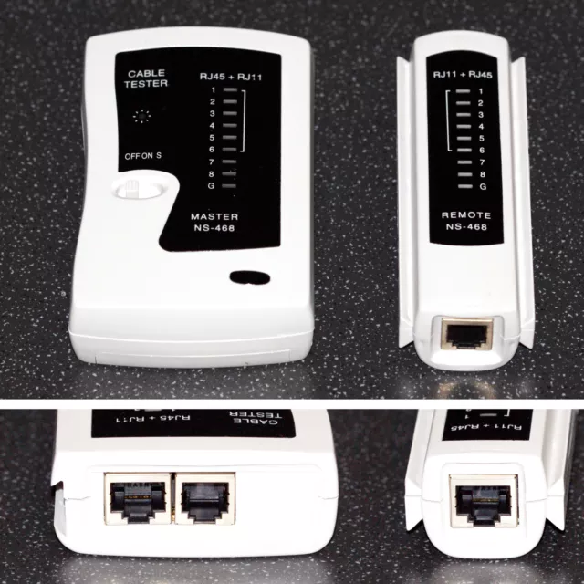 Cat5/Cat6/RJ45 Rete Ethernet Cavo Patch Tester Strumento con Telecomando Unità