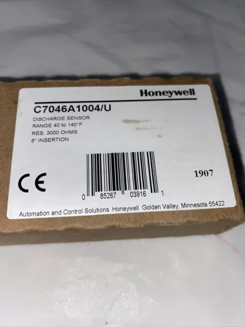 Honeywell Discharge Sensor C7046A1004 40-140F 8" Insertion