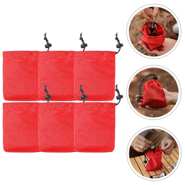 6 Pcs Pochette À Cordon Sac À Cordon De Camping Sacs-cadeaux De Bonbons Mariage