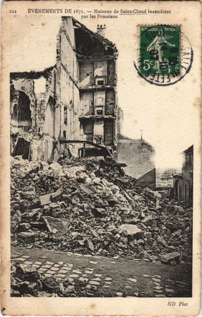 CPA ST-CLOUD Ruins of Houses MILITARY WAR 1870 (46884)