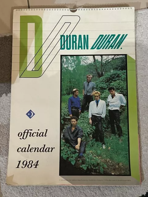 Duran Duran Official Calendar 1984