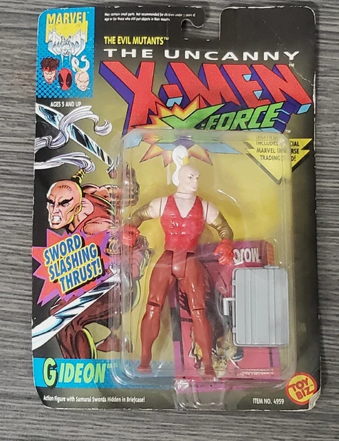 1992 Toy Biz Marvel X-Men X-Force Action Figure Gideon Vintage New Damaged Card