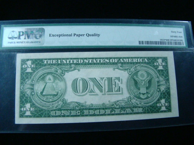 1935F $1 Fr#1615* Star Silver Certificate (*F Block) PMG 64 EPQ Unc. *63573540F 2