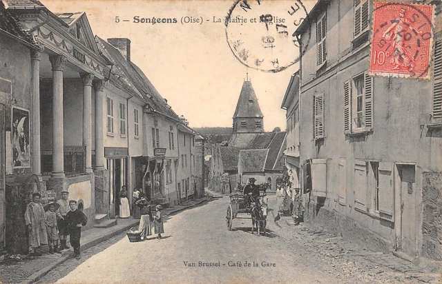 60-SONGEONS-Mairie et Eglise-N 6005-D/0027