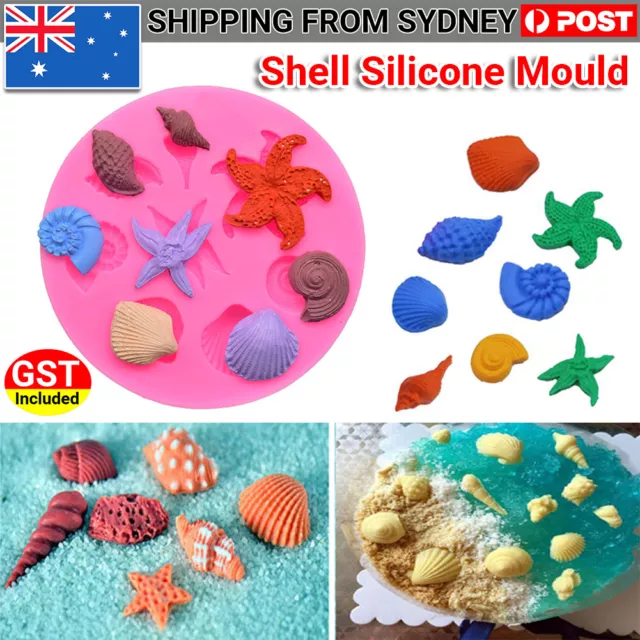 Sea Shell Starfish Silicone Fondant Cake Sugarcraft Mould Chocolate Baking Mold