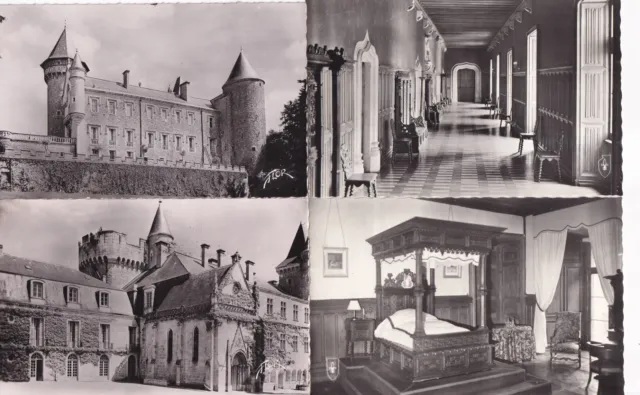 Lot de 4 cartes postales anciennes postcards VICHY ALLIER château de BUSSET 3