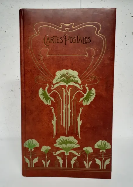 Vintage CARTES POSTALES Post Card ALBUM Art Nouveau PHOTO BOOK Display