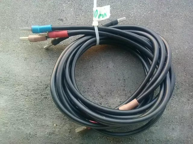 4 x 80/110cm : fils / cable d alimentation HO7-VK 10 mm² souple + embouts