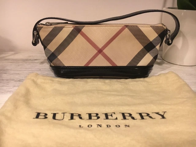 BORSA DONNA BURBERRY modello baguette Nova Check 100 originale EUR
