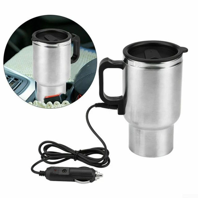 Stainless Steel Electric Mug 12V Car Electric Kettle Heated Mug Car Coffee 4