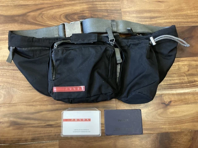 PRADA SPORT ARCHIVE 2000s waist bag pouch color black used from