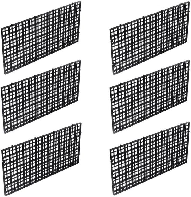 6 Pcs Grid Isolate Board Divider Fish Tank Bottom Black Filter Tray Aquarium Cra