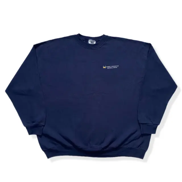 Vintage LEE Sweatshirt Size 3XL Navy Blue Heavyweight MADE IN USA