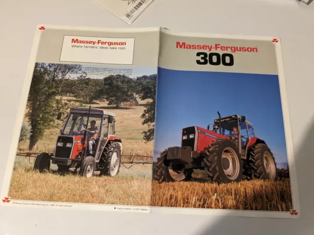 massey ferguson tractor 300 series sale brochure 14 pages  21722/1189/40m 1989