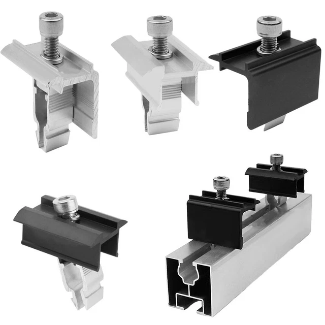 Clip media per pannelli solari 30-50 mm 50 mm acciaio inox Sliver consente di risparmiare tempo