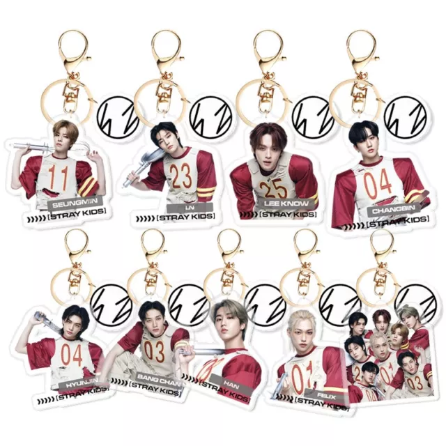 kpop star stray kids singer bag charm pendant figure Ornament keyring keychain