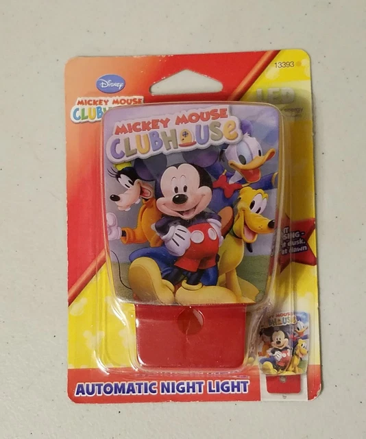 DISNEY MICKEY MOUSE Clubhouse LED Automatic Night Light "On at Dusk Off
