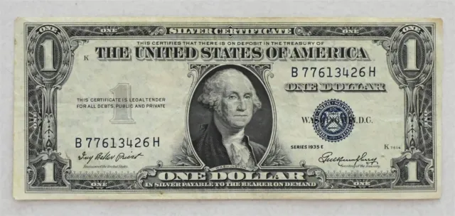 US 1935 Silver Certificates Small E Dollar US Blue seal VF-XF Nice RC0668 combin