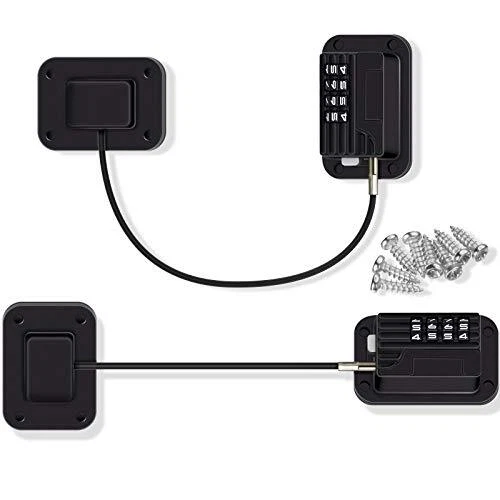 2 Pieces Refrigerator Lock 4 Number Coded Freezer Lock Adhesive Fridge Door L...