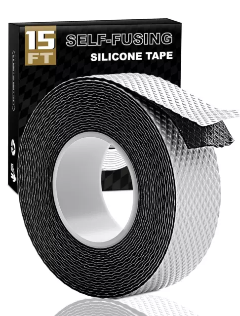 Self Fusing Silicone Tape, 15Ft Silicone Grip Tape for Handle Sealing Rubber Tap