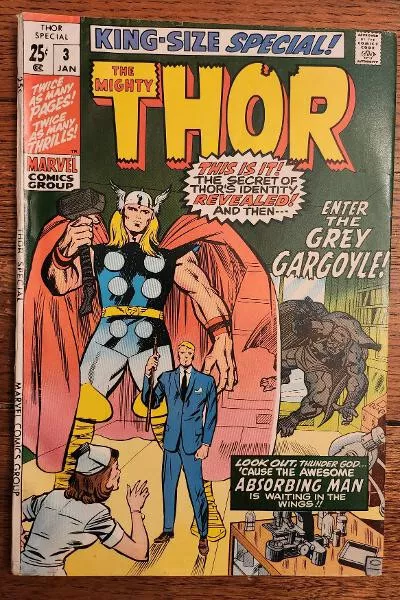 THE MIGHTY THOR KING SIZE SPECIAL #3 Marvel Comics 1971 STAN LEE/JACK KIRBY- FN