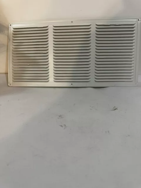 Master Flow 16 in. x 8 in. White Aluminum Under Eave Soffit Vent