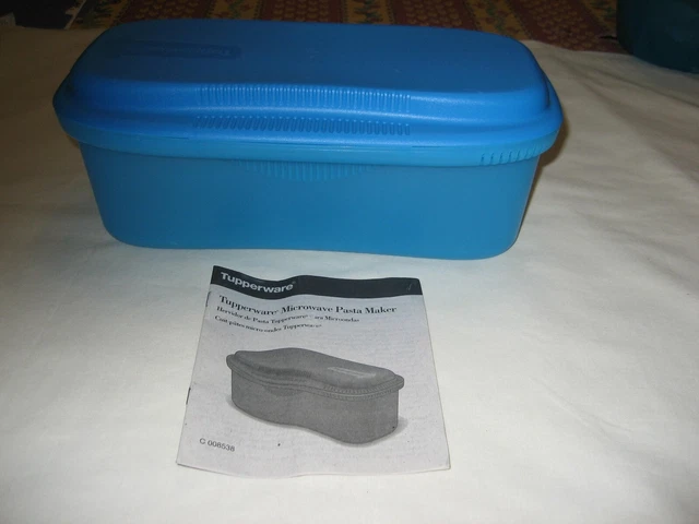 Tupperware Microwave Pasta Maker Blue Nos Free Ship