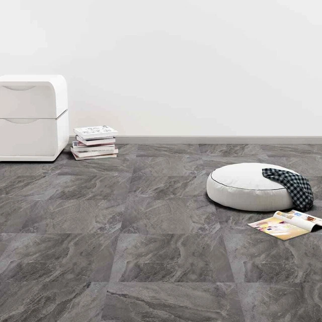 Listoni Pavimenti Adesivi 20 pz in PVC 1,86 m? Marmo Nero