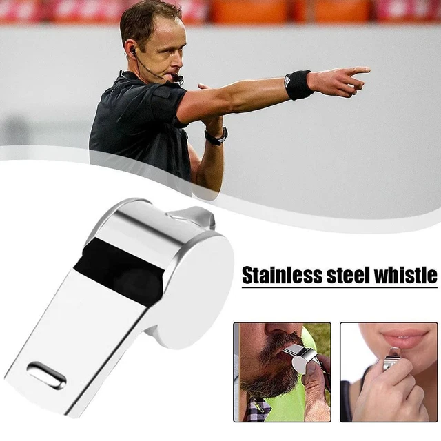 Metal Referee Whistle Stainless Steel Extra Loud Whistle For School Sports Z7O3