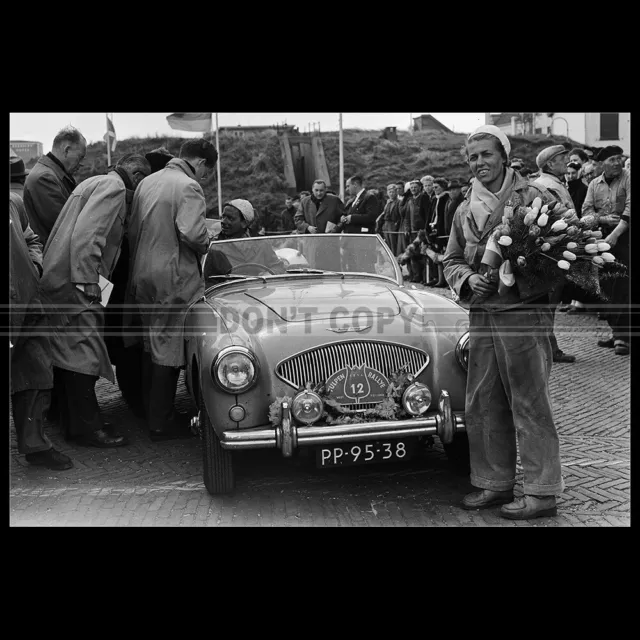 Photo A.016965 AUSTIN HEALEY 100-4 TULIP RALLY TULPEN RALLYE 1954