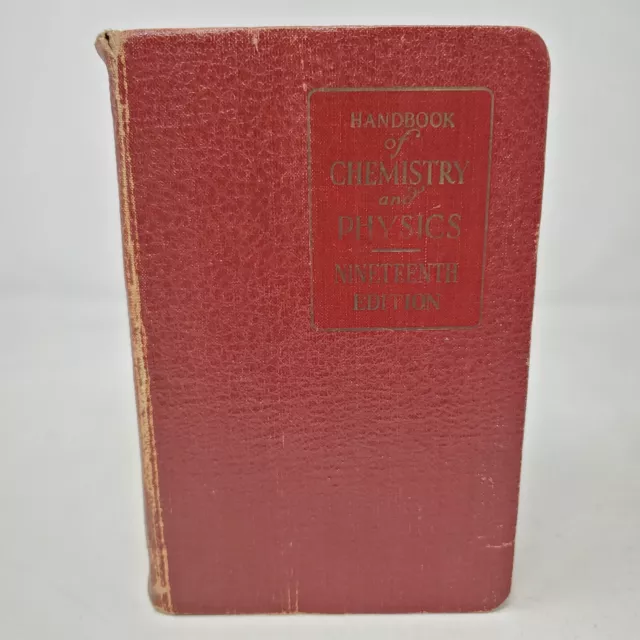 Handbook of Chemistry and Physics ed. Charles Hodgman - 1934, 19th Printing - HC