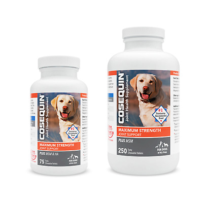 Cosequin Joint Health Chewable Tablets with MSM & HA for Dogs 2 Sizes to Choose