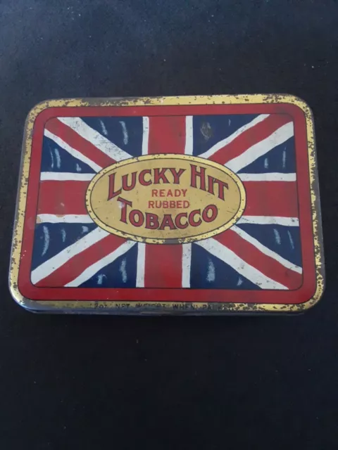 Antique Lucky Hit Tobacco Tin,British Australiasian Tobacco Co Melbourne 1910/30