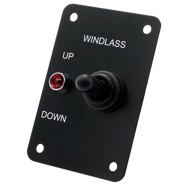 BOAT ANCHOR WINDLASS UP/Down Toggle Switch Control Panel Red Indicator ...