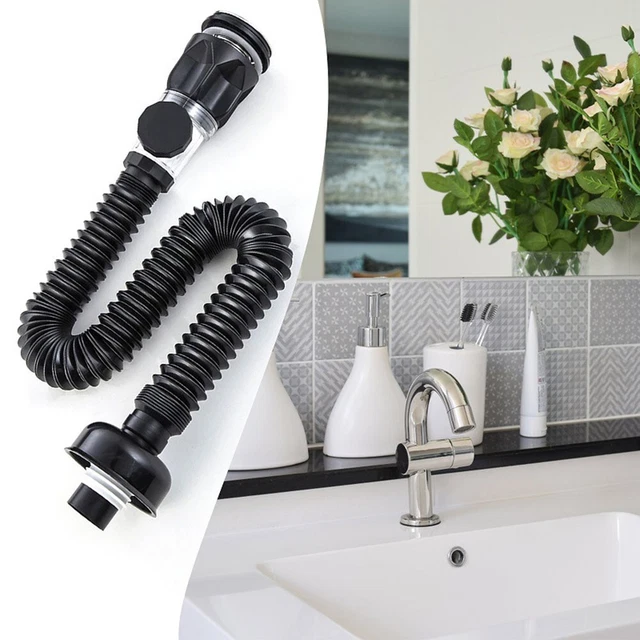 Tuyau Flexible D'évacuation Pour Lavabo | Grand Diamètre | Étanche Et Anti-odeurs | Salle De Bain Et Cuisine