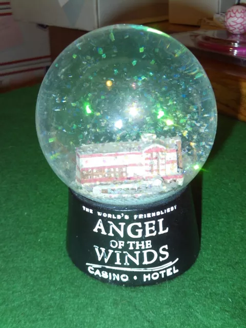 Angel of the Winds Casino & Hotel Snow Globe 4.5 Inches Tall