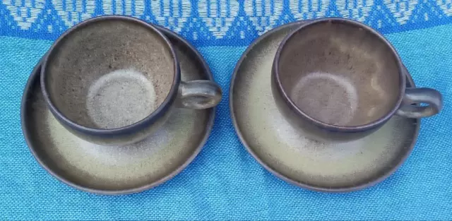 Denby Romany 2 x Tea Cups and Saucers 2