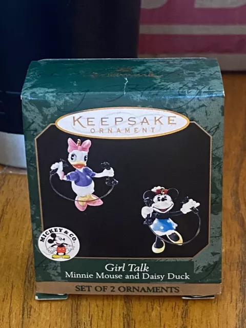 Hallmark Keepsake Ornament 1999 Mini Girl Talk Minnie Mouse And Daisy Duck